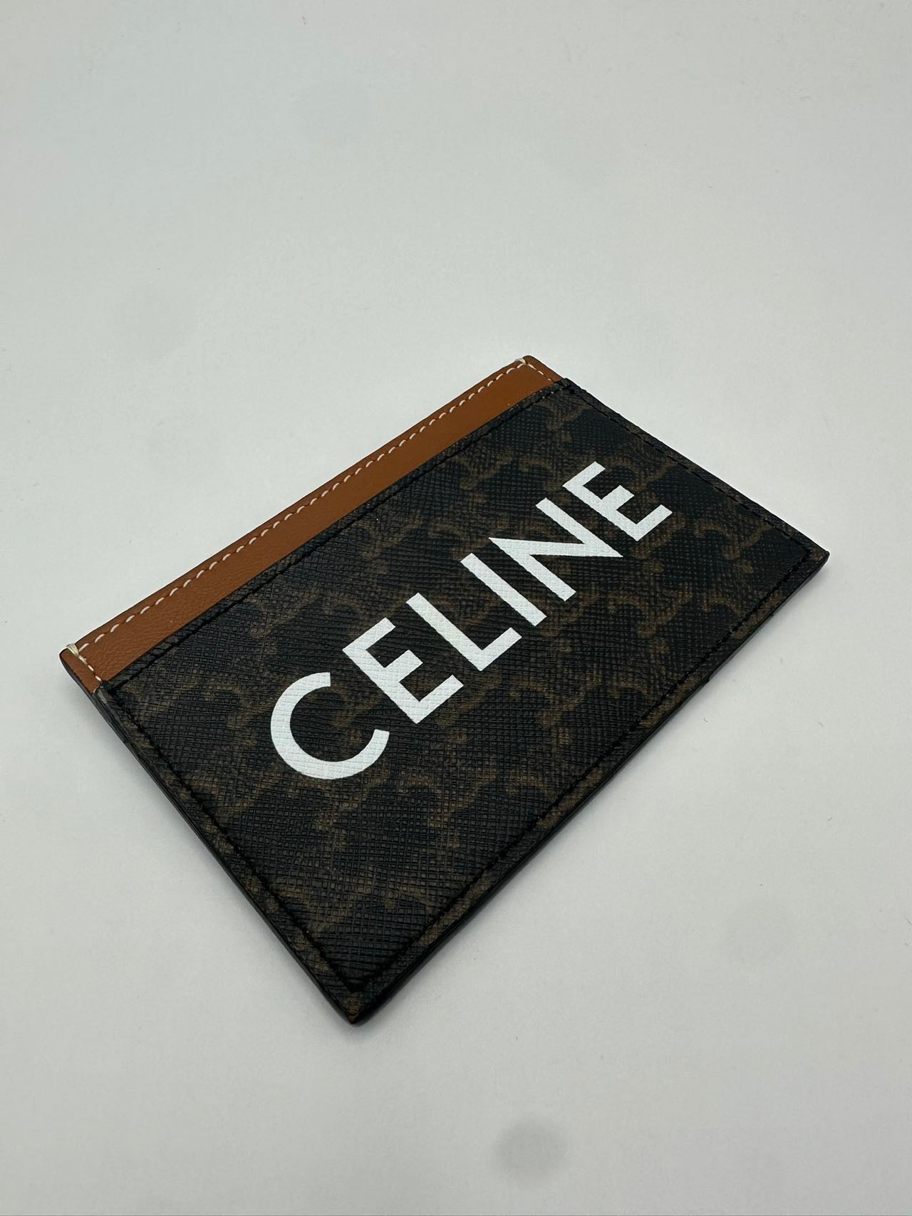 Card holder in Triomphe canvas with Celine Print