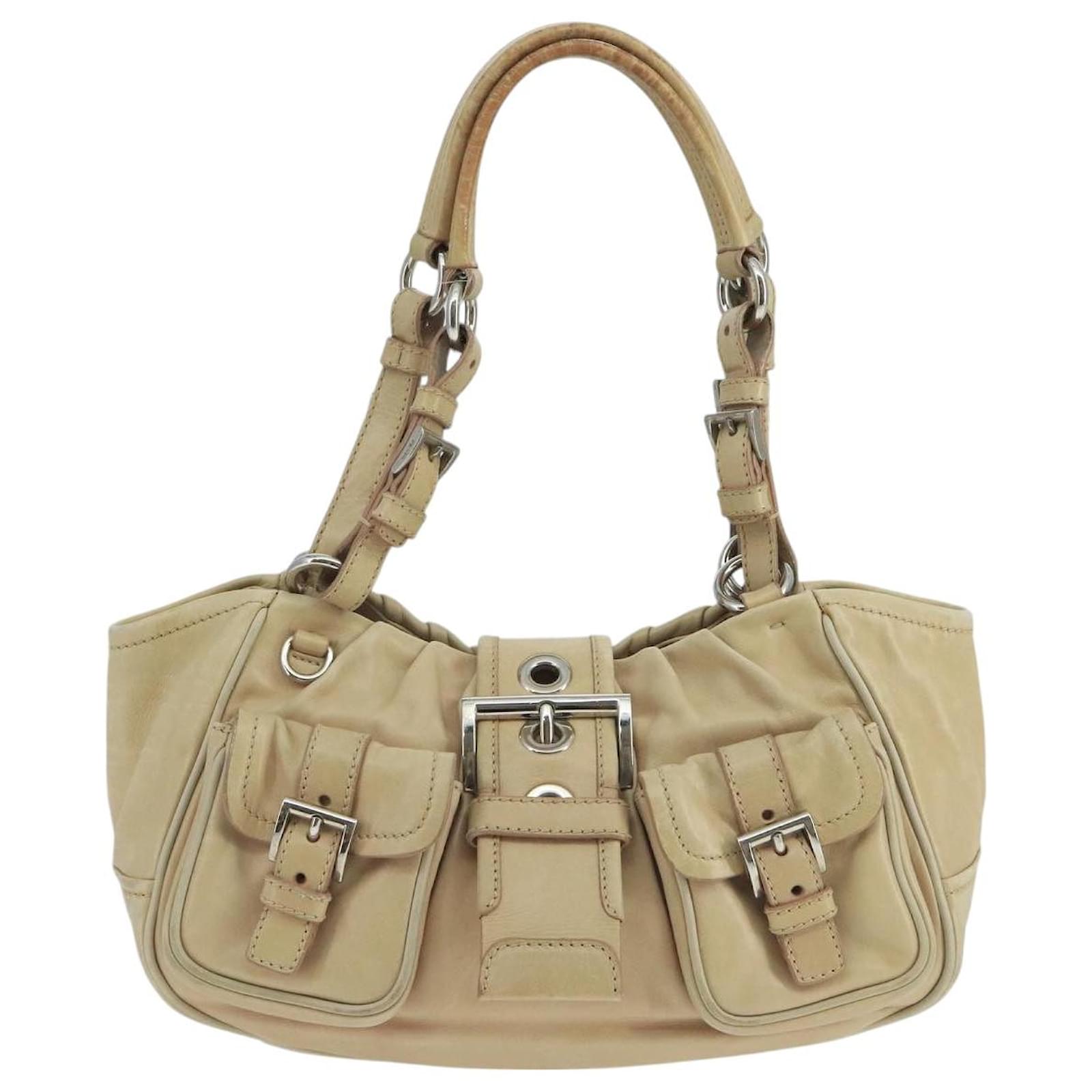 Soft Calf Pocket Shoulder Bag Cipria Talco twins