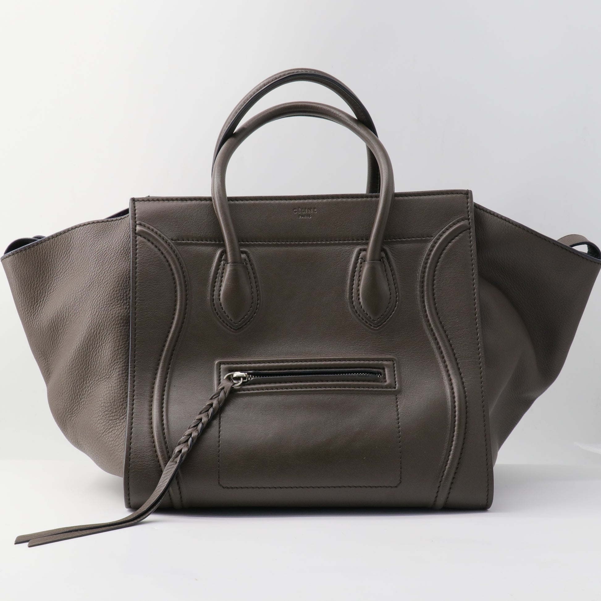 Celine Supple Calfskin Medium Phantom Luggage Anthracite
