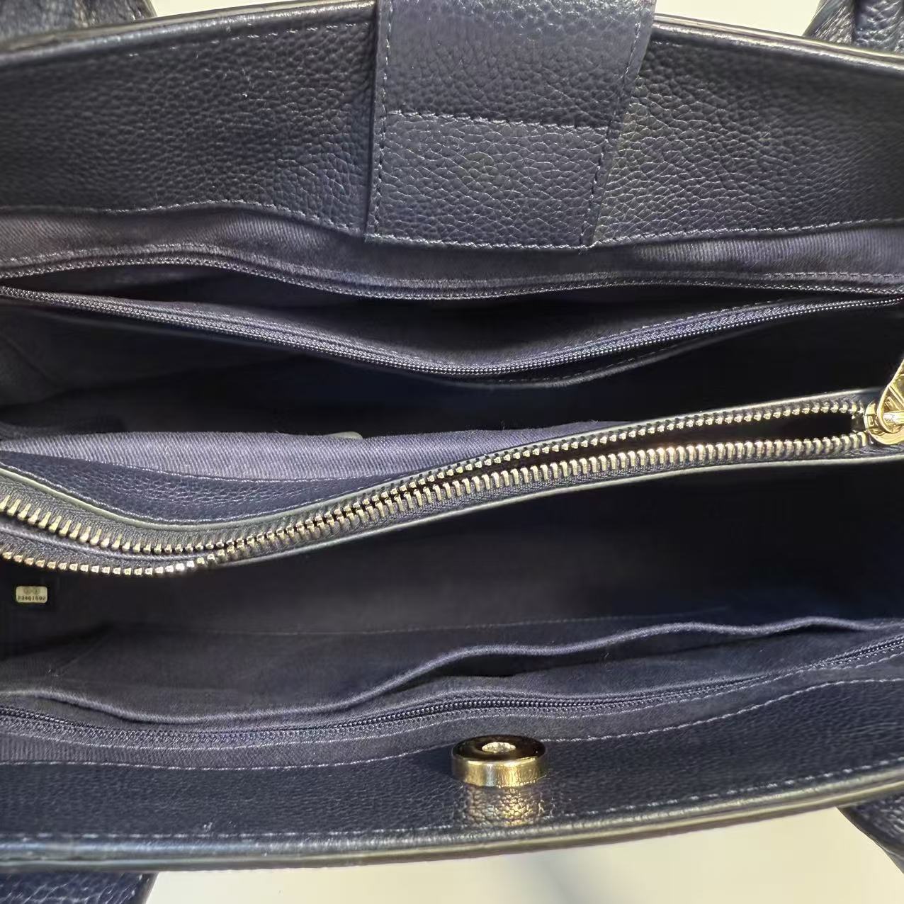 Navy Chanel Medium Caviar Neo Executive Tote Satchel Navy blue twins