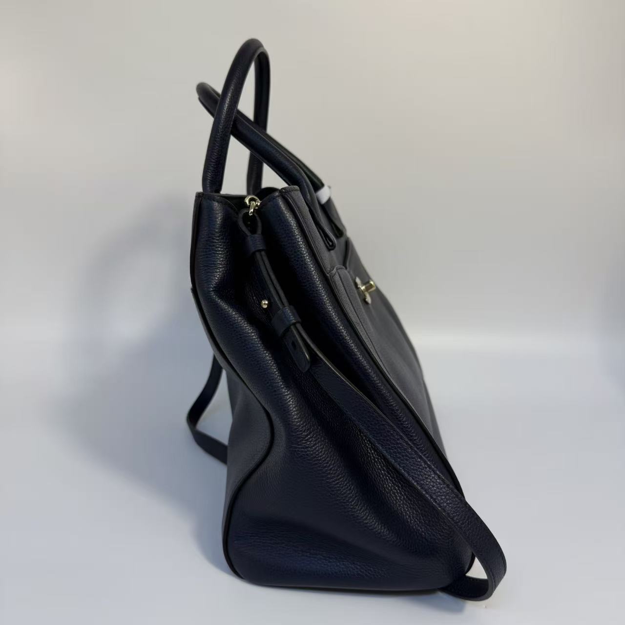 Navy Chanel Medium Caviar Neo Executive Tote Satchel Navy blue twins