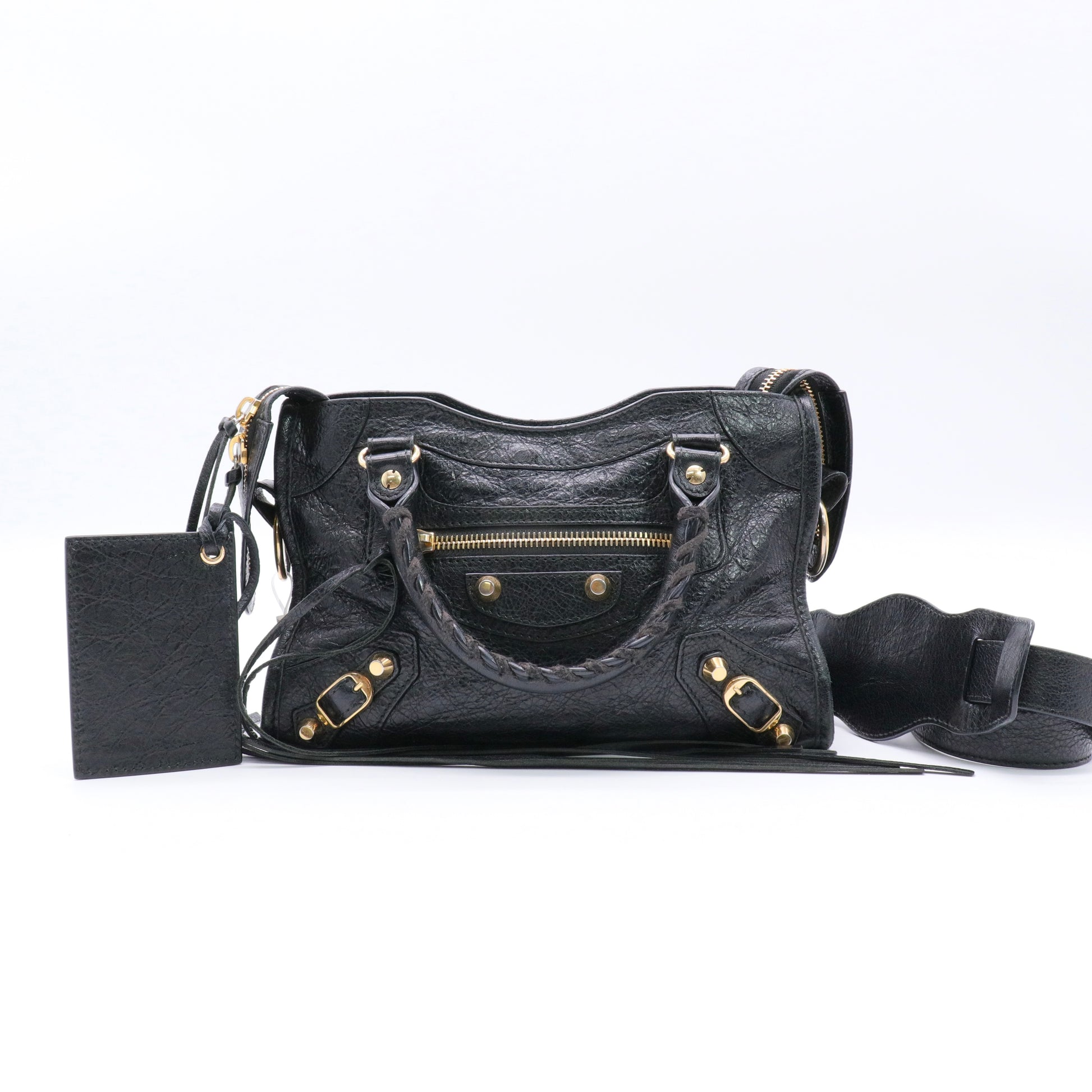 "City Classic Studs Bag Leather Mini Twins"