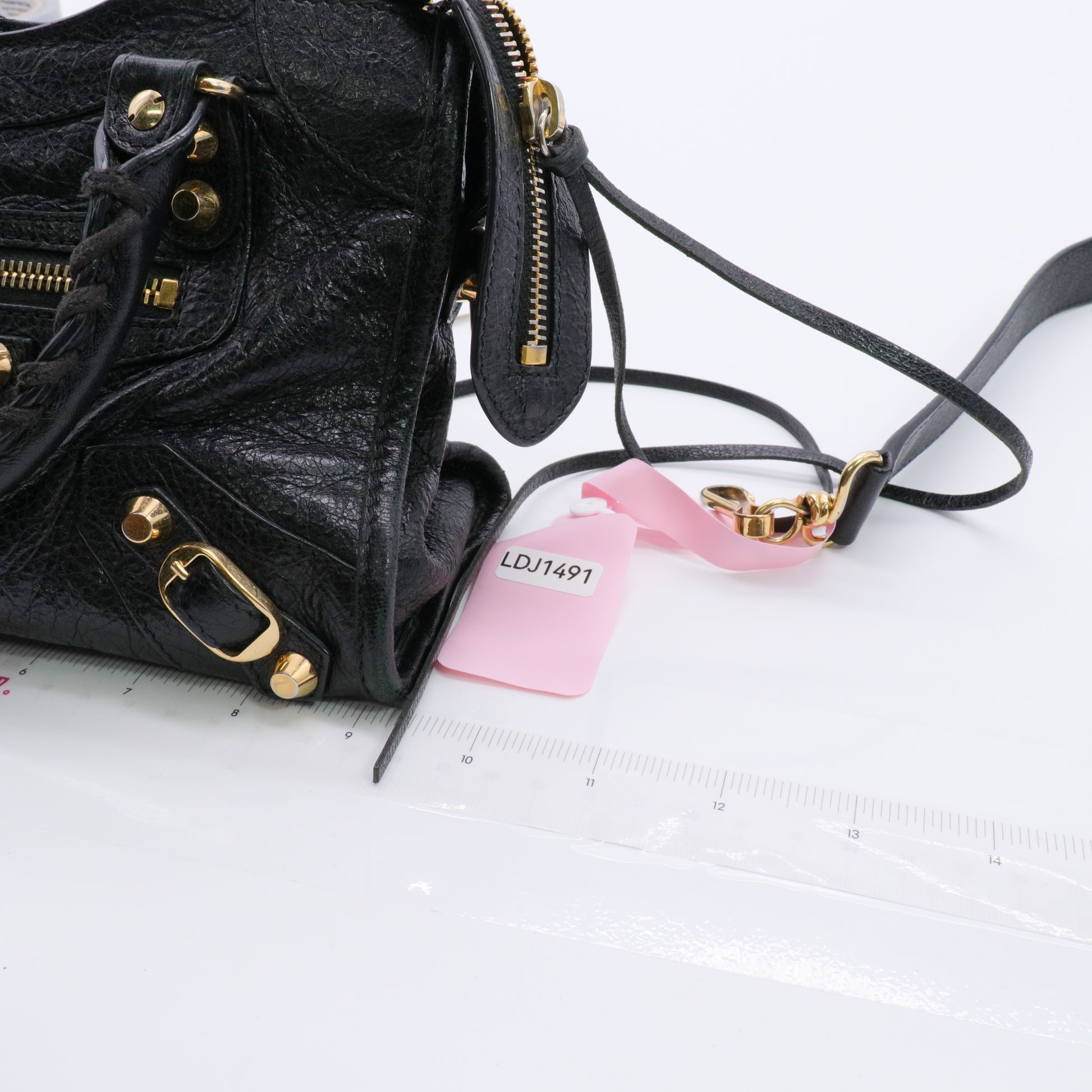 "City Classic Studs Bag Leather Mini Twins"