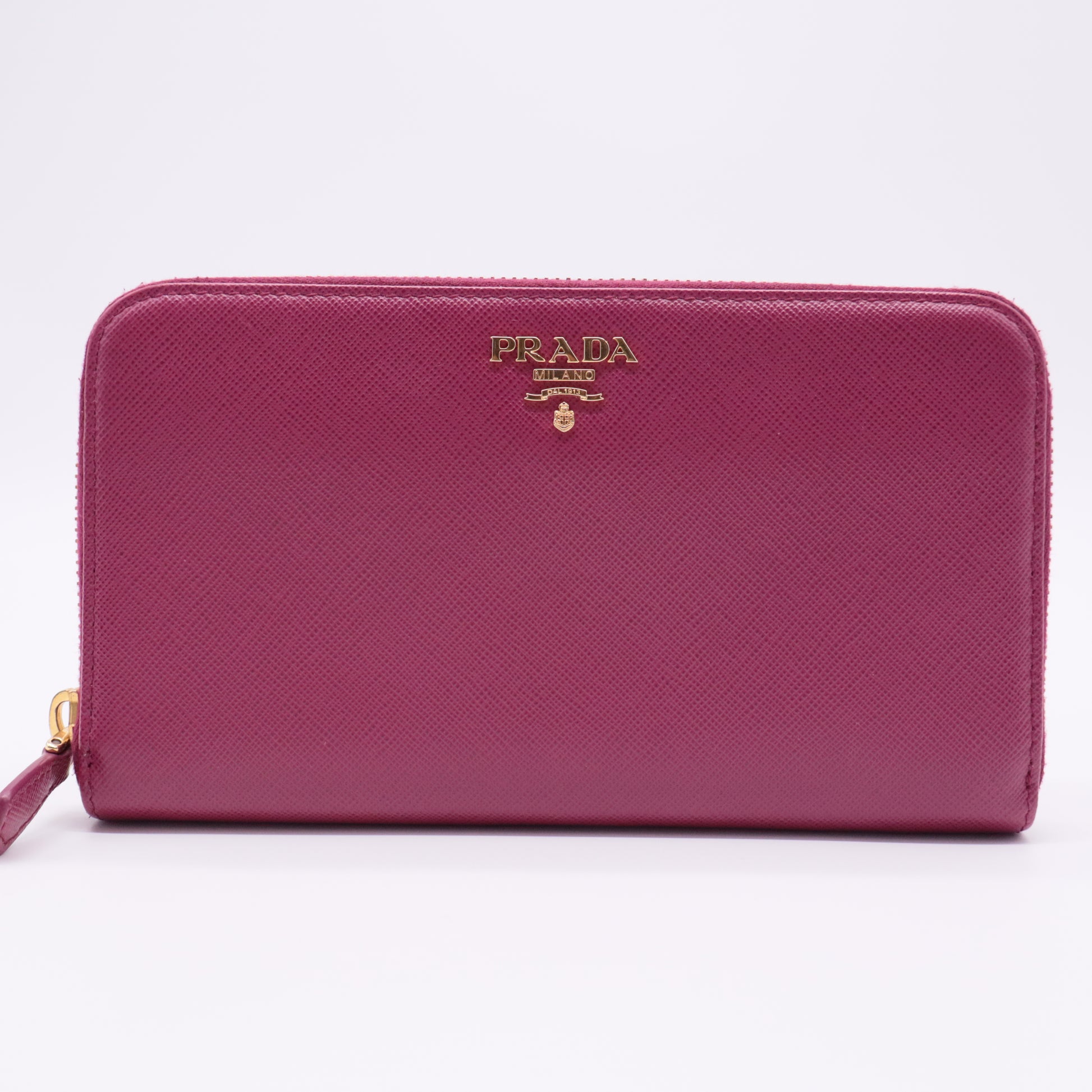 Saffiano Metal Zip Around Wallet Ibisco