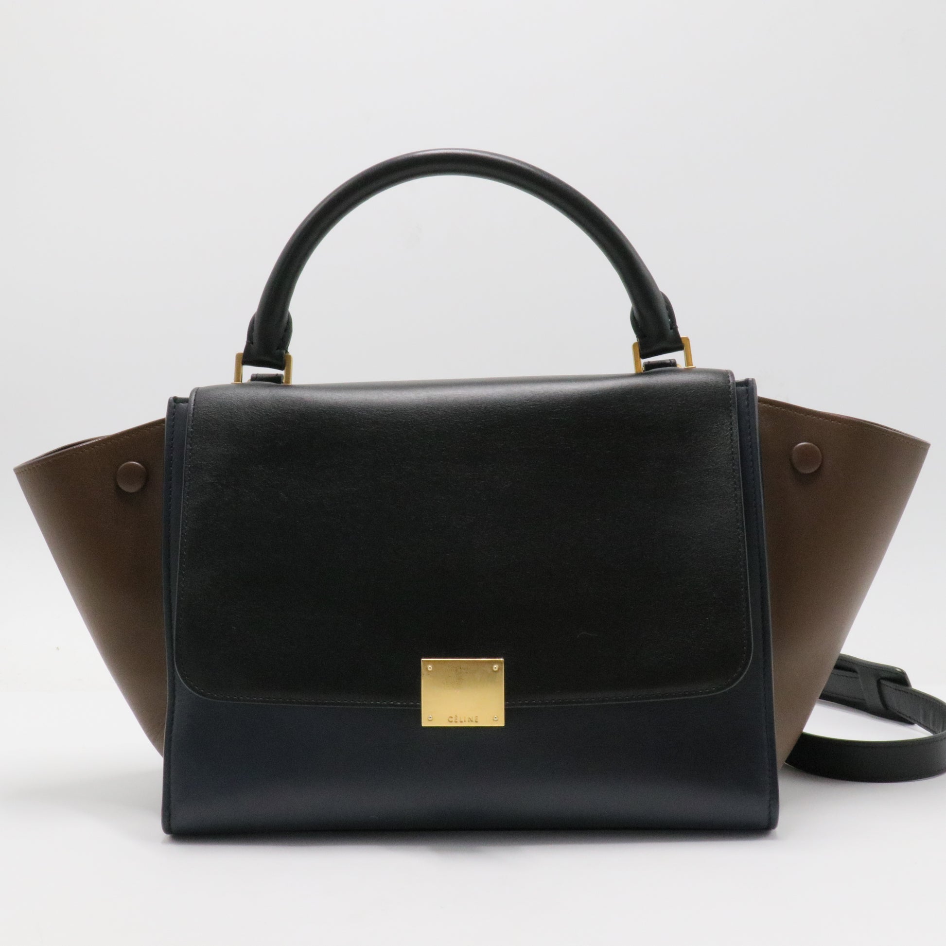Tricolor Trapeze Bag Leather Small