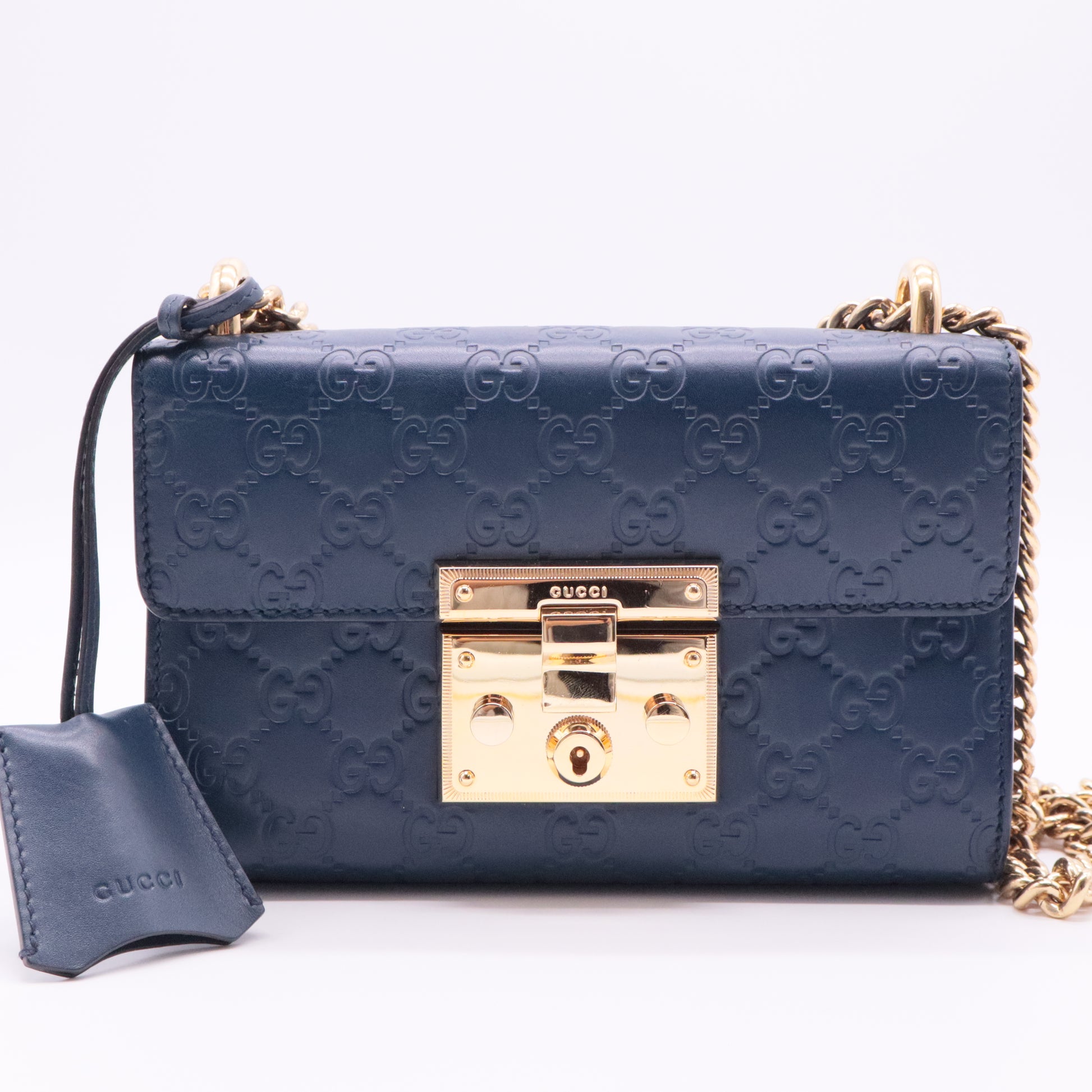 Gucci Padlock Shoulder Bag Guccissima Leather Small