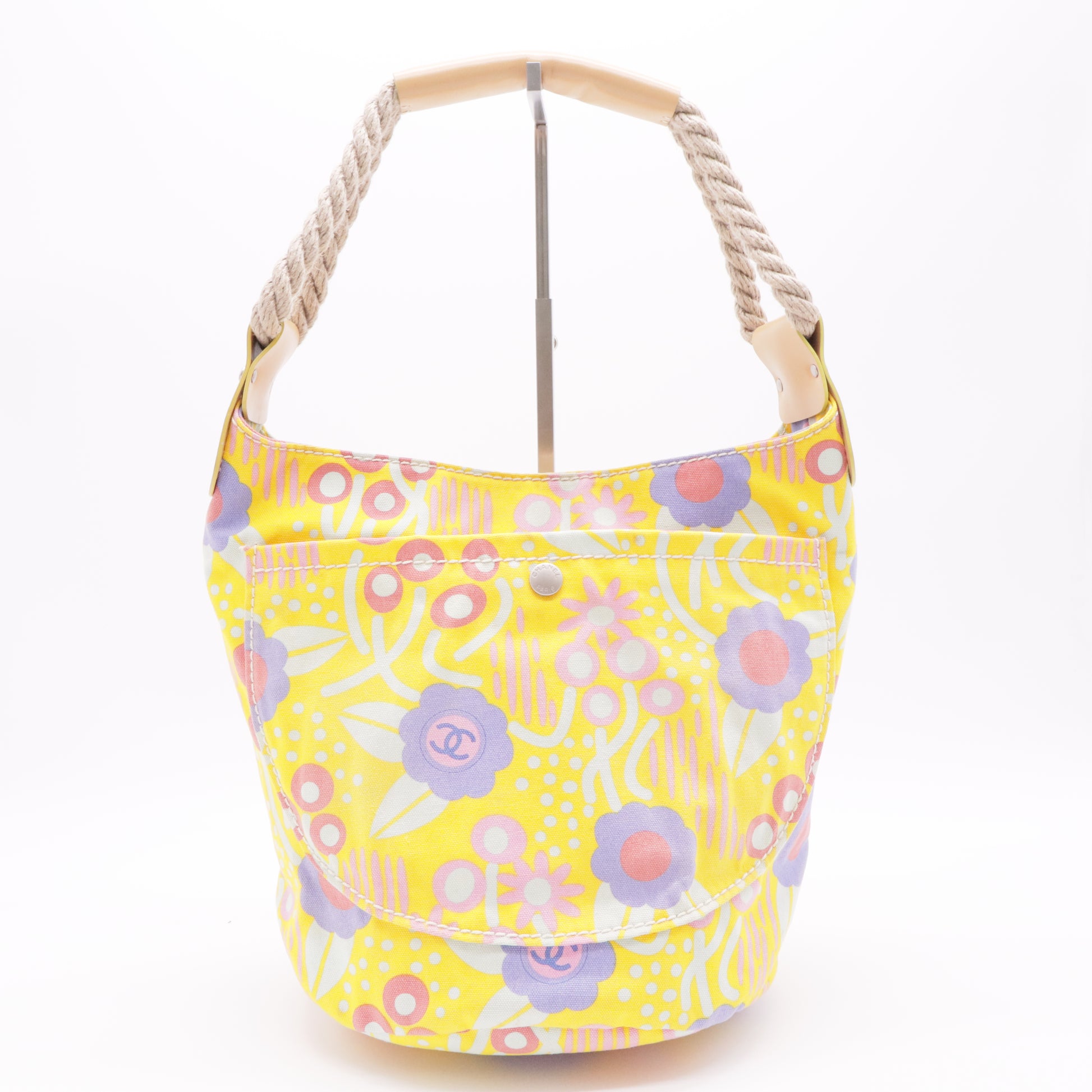 Canvas CC Camellia Rope Shoulder Bag