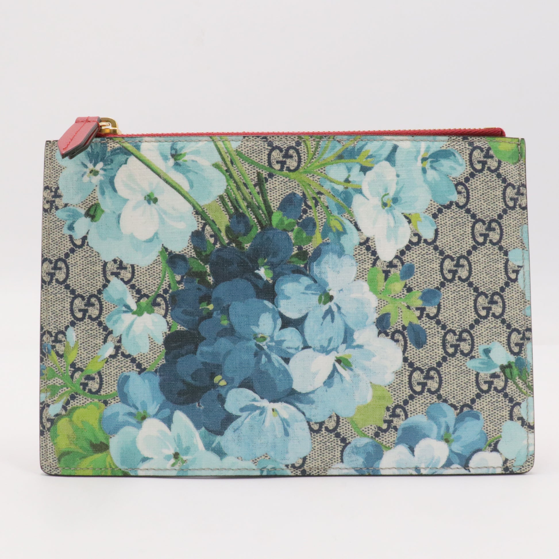 Zip Pouch Blooms Print GG Coated Canvas