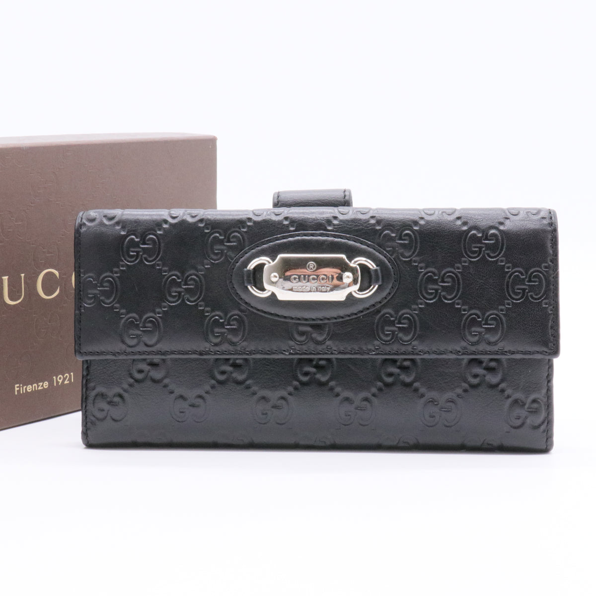 GG Signature Leather French Purse