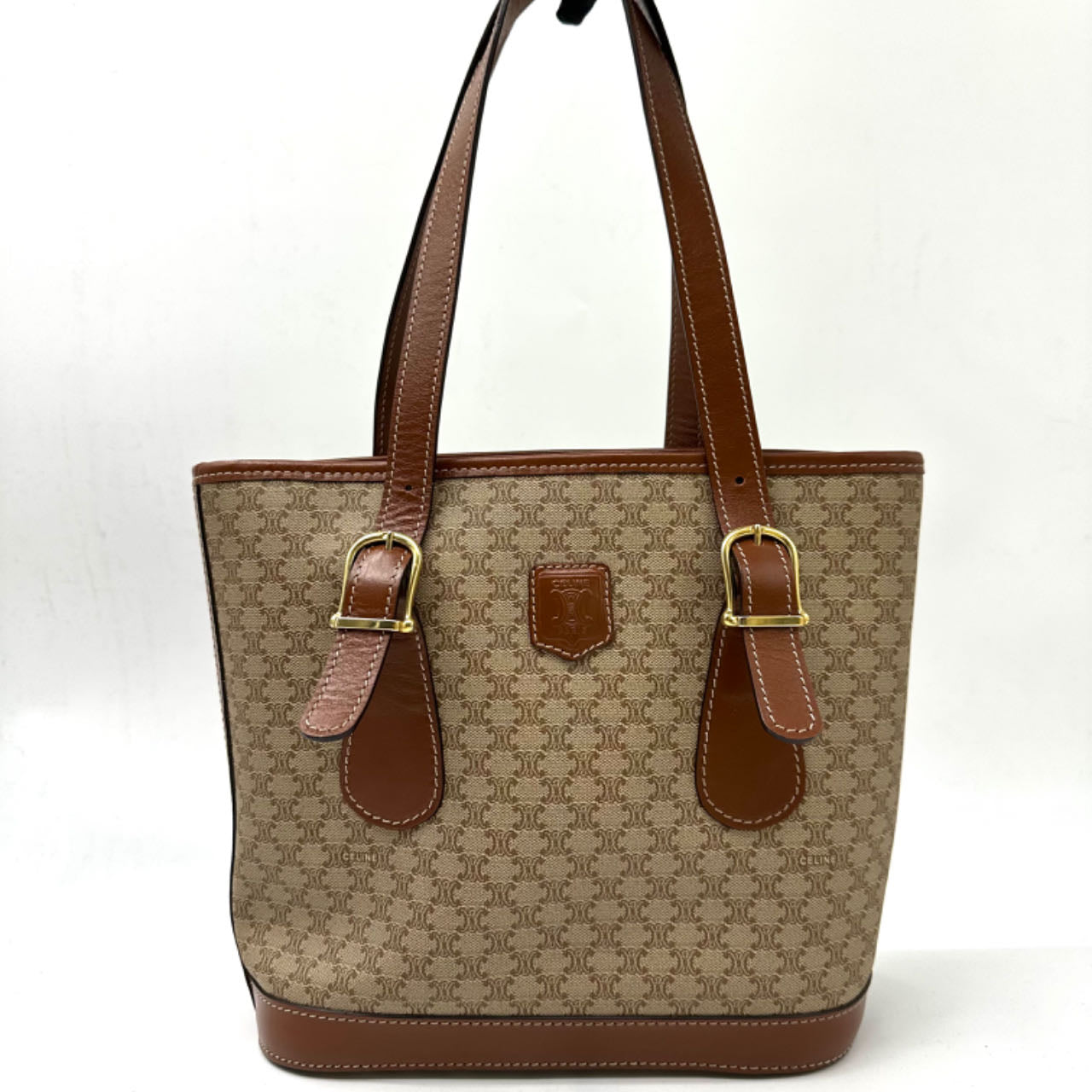 Celine Brown Macadam Shoulder Bag