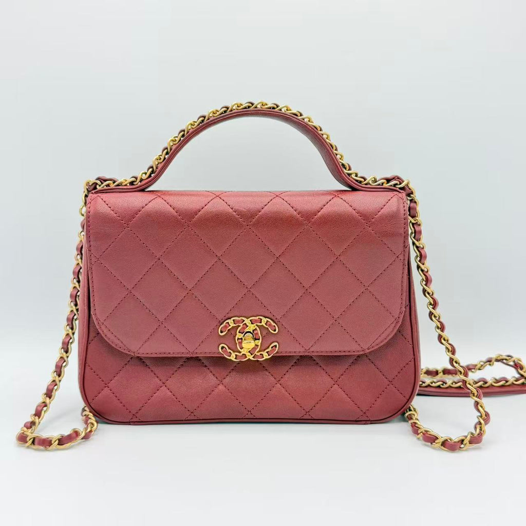 Chain Infinity Top Handle Bag