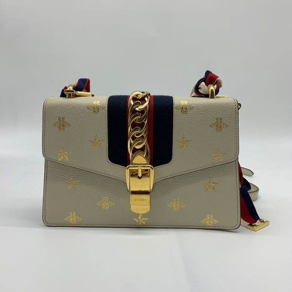 Gucci Sylvie Bee Star Leather Bag