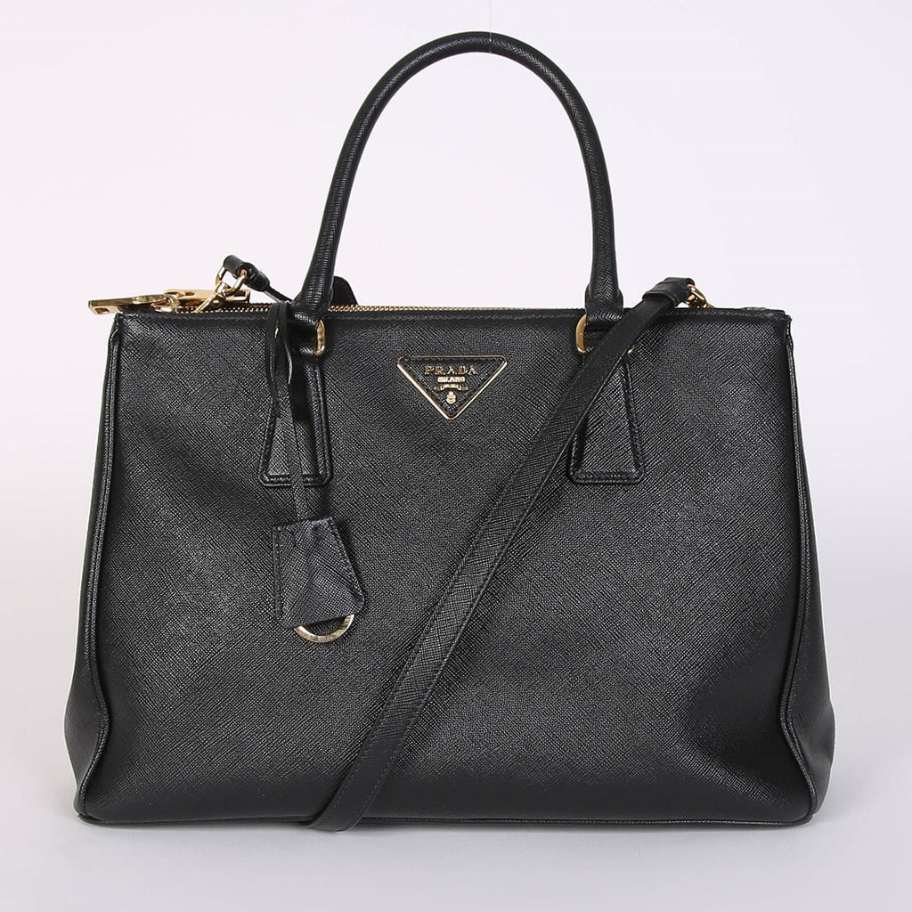 Double Zip Lux Tote Saffiano Leather Small - twins