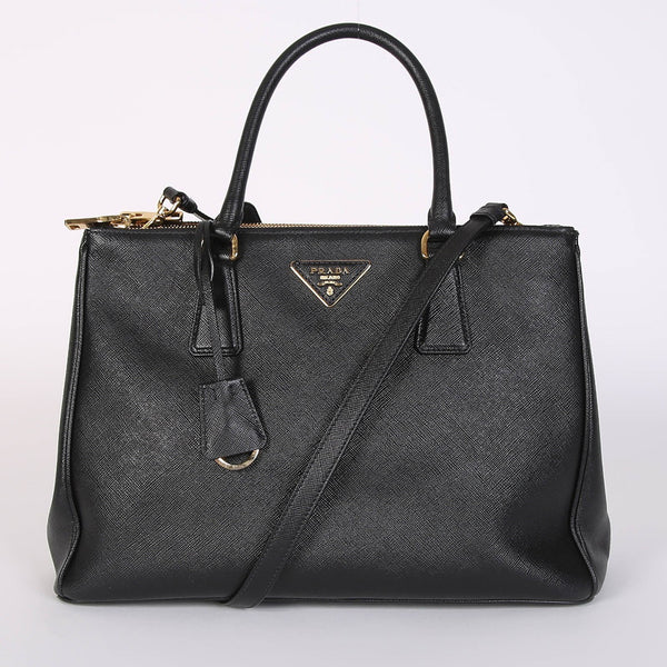 Double Zip Lux Tote Saffiano Leather Small - twins