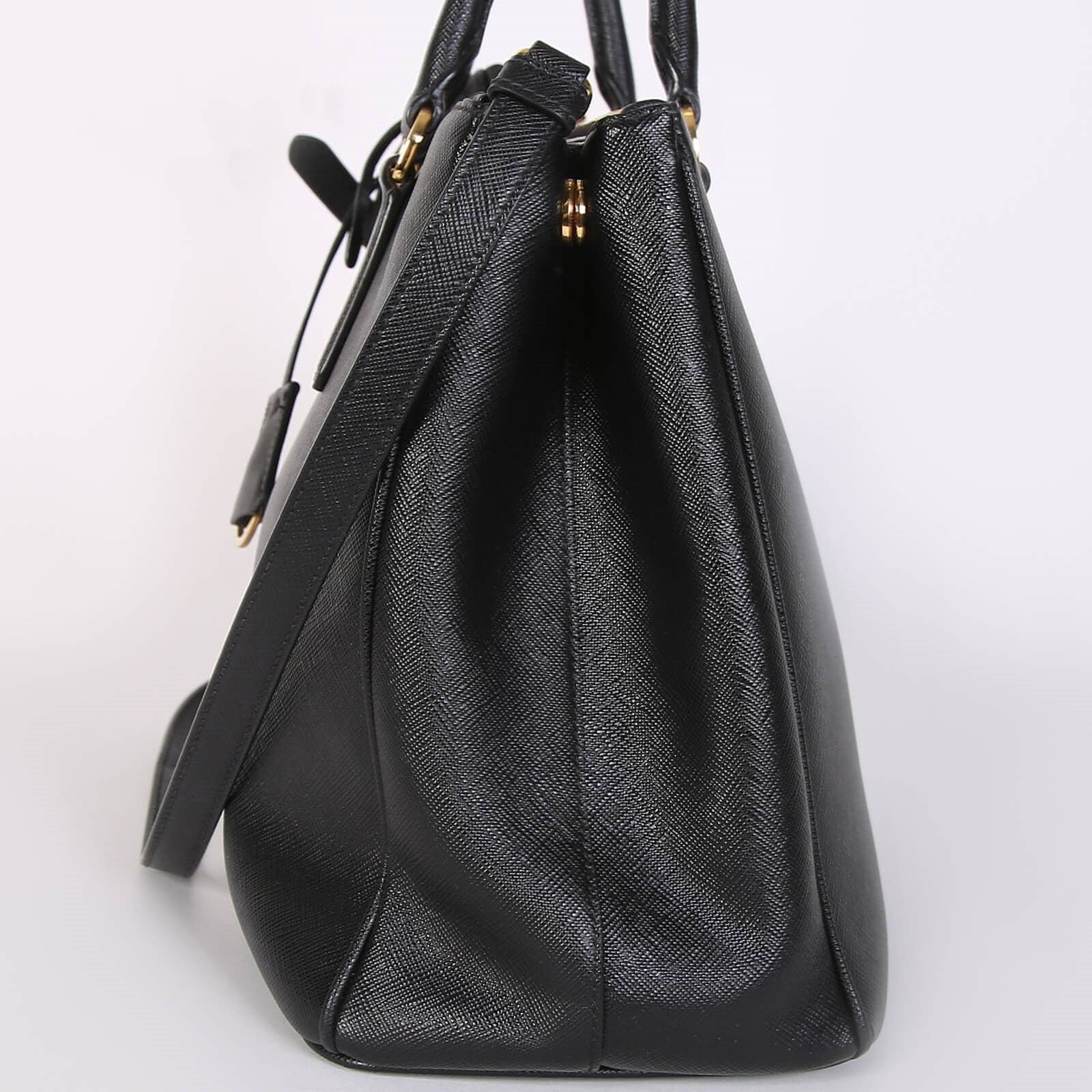 Double Zip Lux Tote Saffiano Leather Small - twins