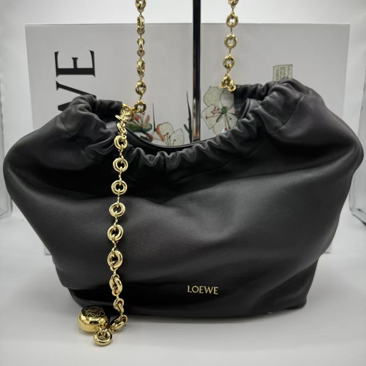 Squeeze Hobo Bag Leather Small