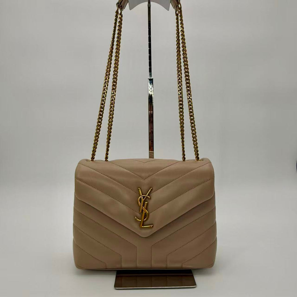 Loulou Shoulder Bag Matelasse Chevron Leather Small