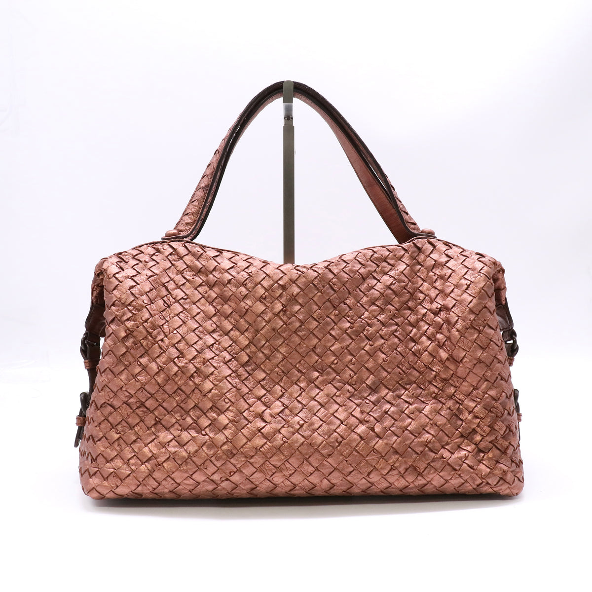 Bottega Veneta Intrecciato Top Handle Bag Metallic twins LDJ6566