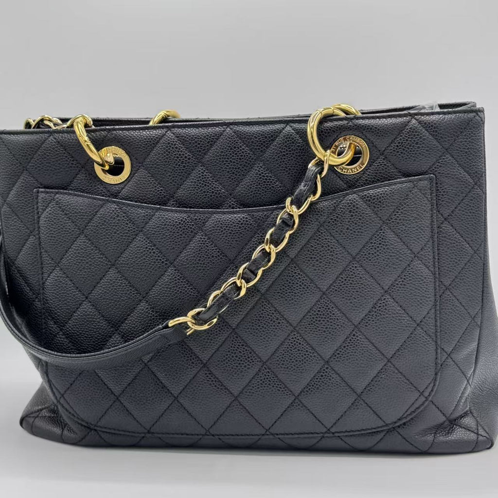 Chanel Grand Shopping Tote Quilted Caviar