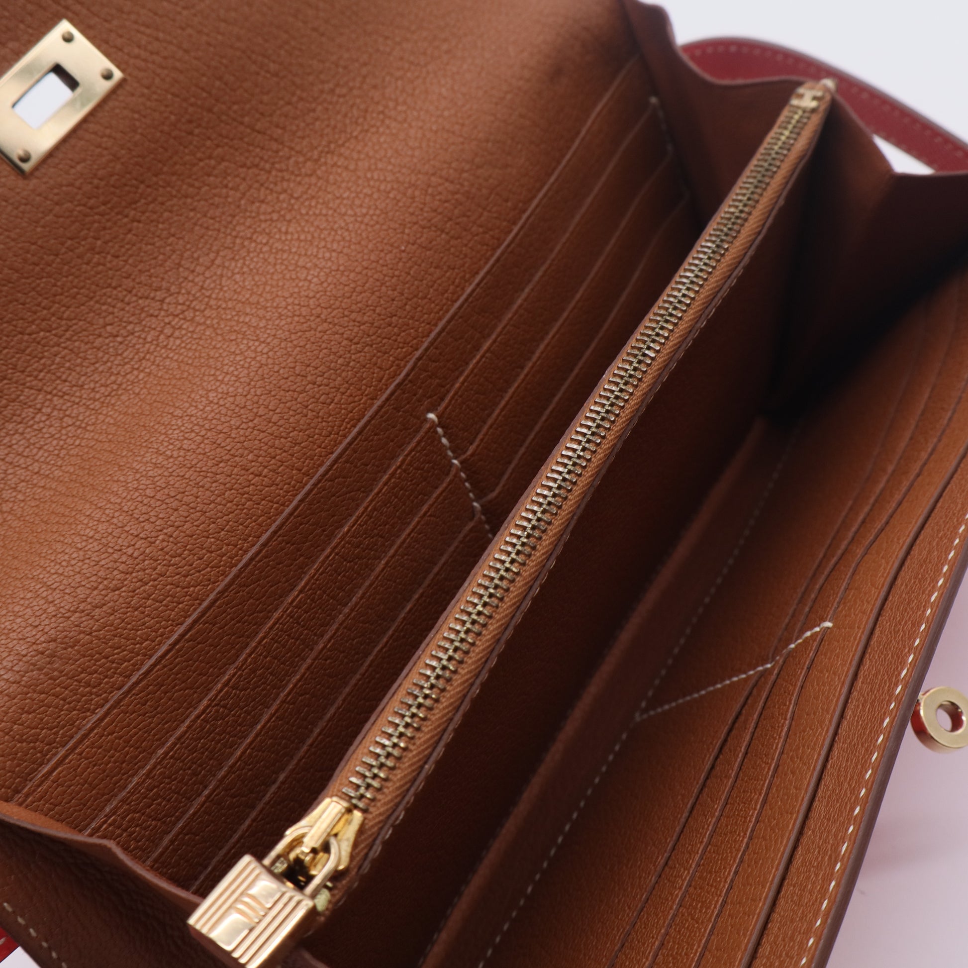 Hermes Epsom Kelly Depliant Wallet long wallets twins LDJ3371