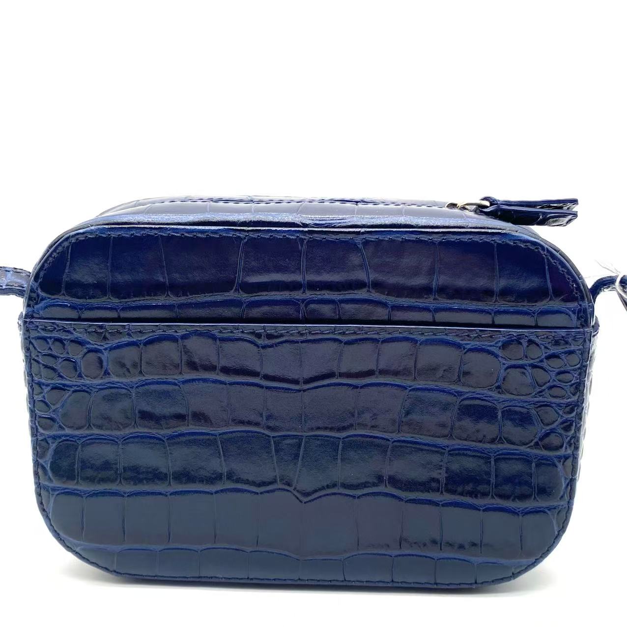 Everyday Camera Bag Crocodile Embossed Leather XS
