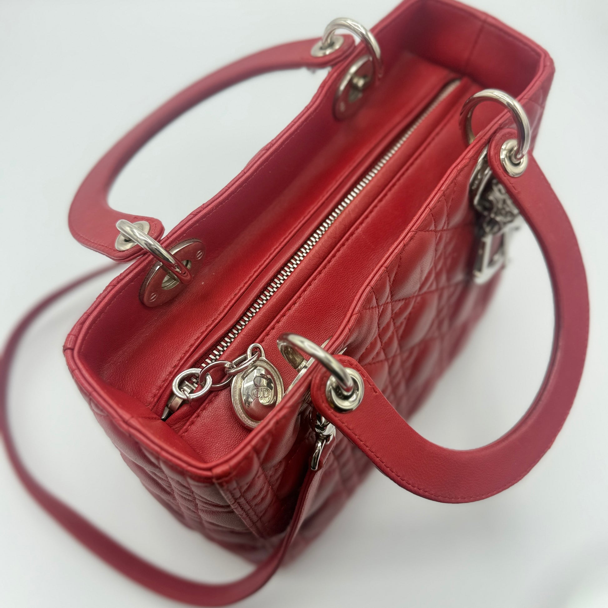 Lady Dior Bag Cannage Quilt Lambskin Medium