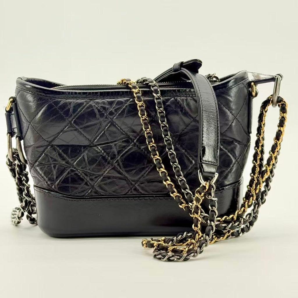 Gabrielle Hobo Quilted Aged Calfskin Small