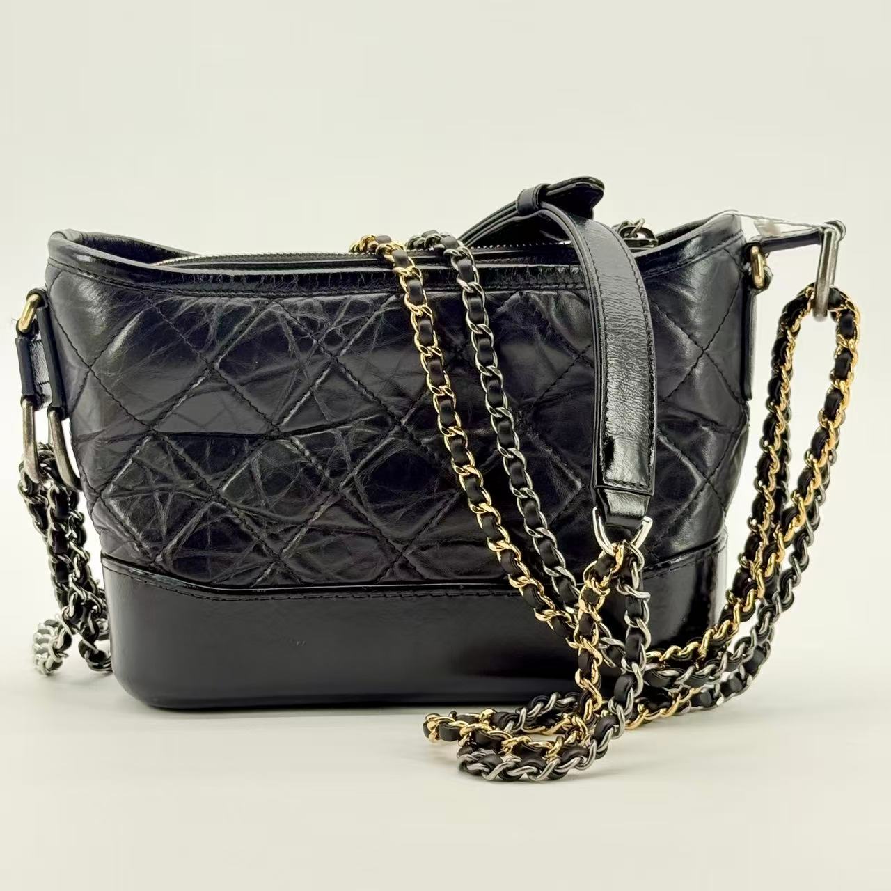 Gabrielle Hobo Quilted Aged Calfskin Small