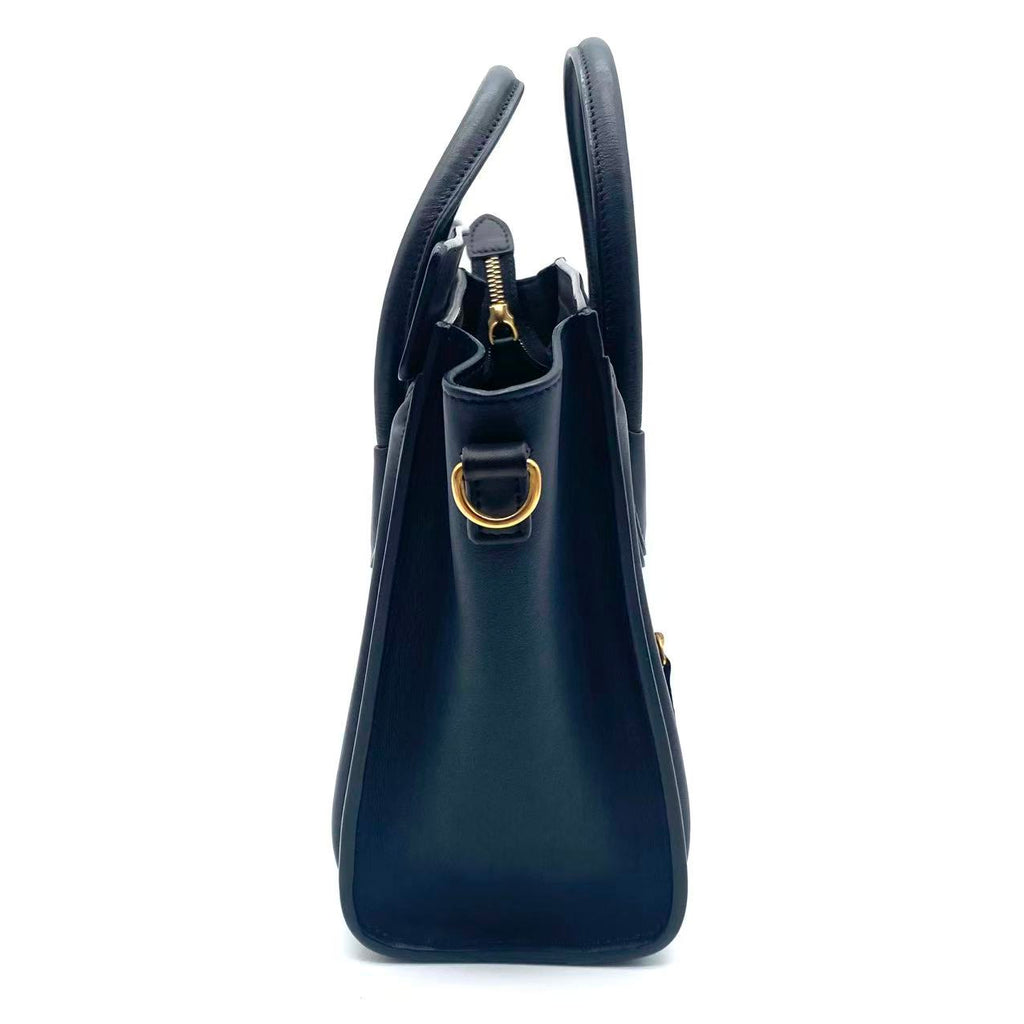 Tri Color Leather Nano Luggage Tote