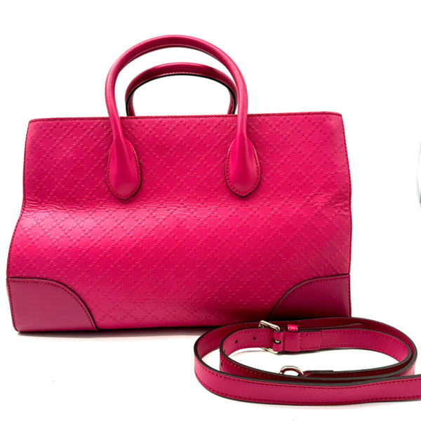 GUCCI Gucci Magenta Diamante Leather Shopper Tote