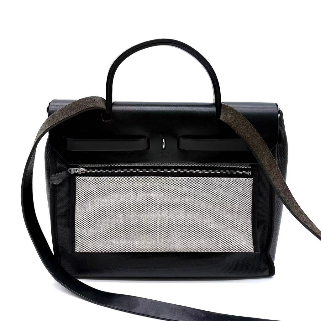 Herbag Zip PM 31 Black Toile Palladium Hardware
