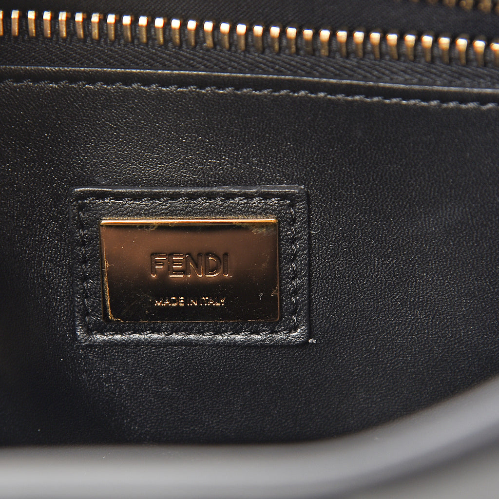 Vitello Seta Shiny Nappa Medium Peekaboo Iconic Satchel Black twins
