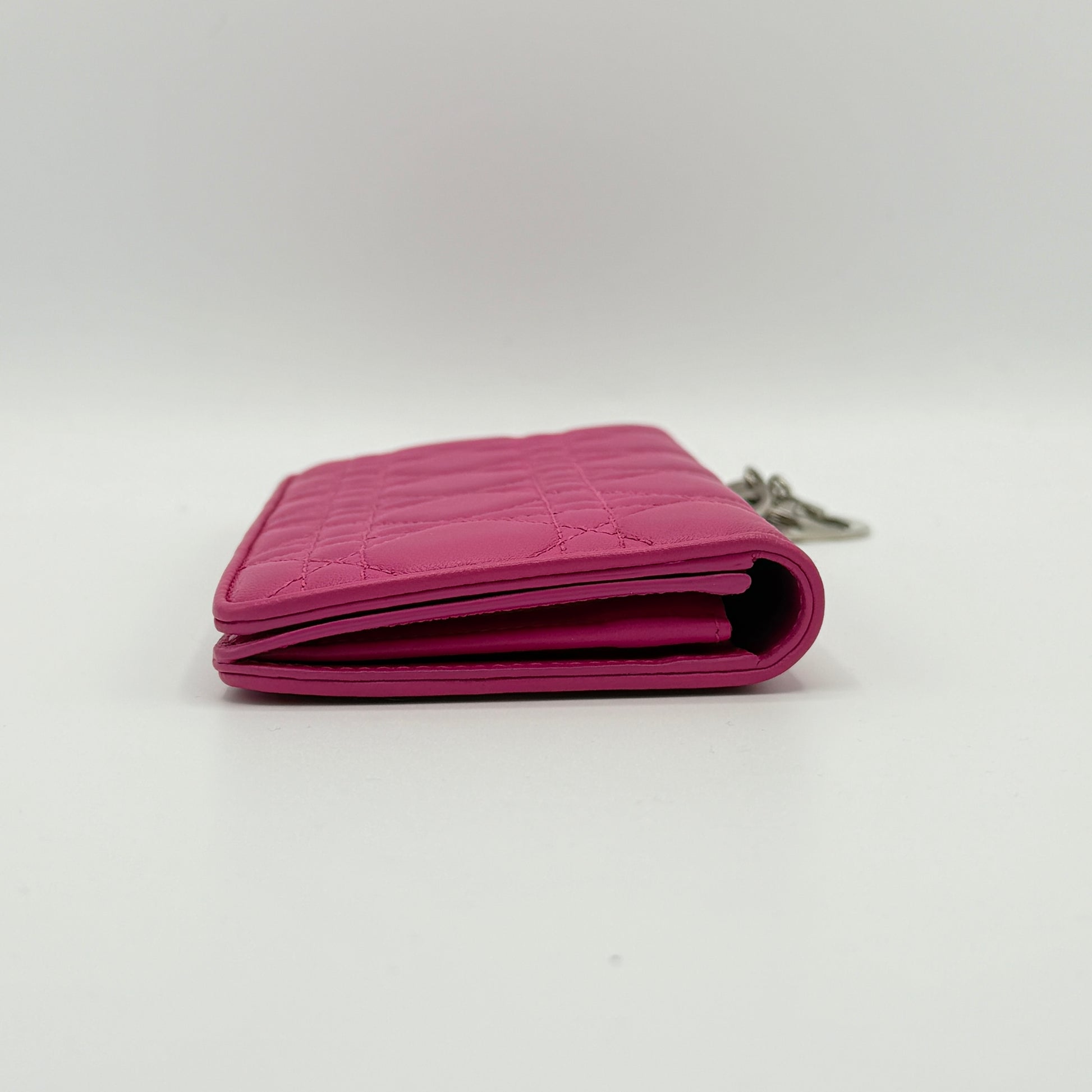 Lambskin Cannage Rendezvous Wallet Pink