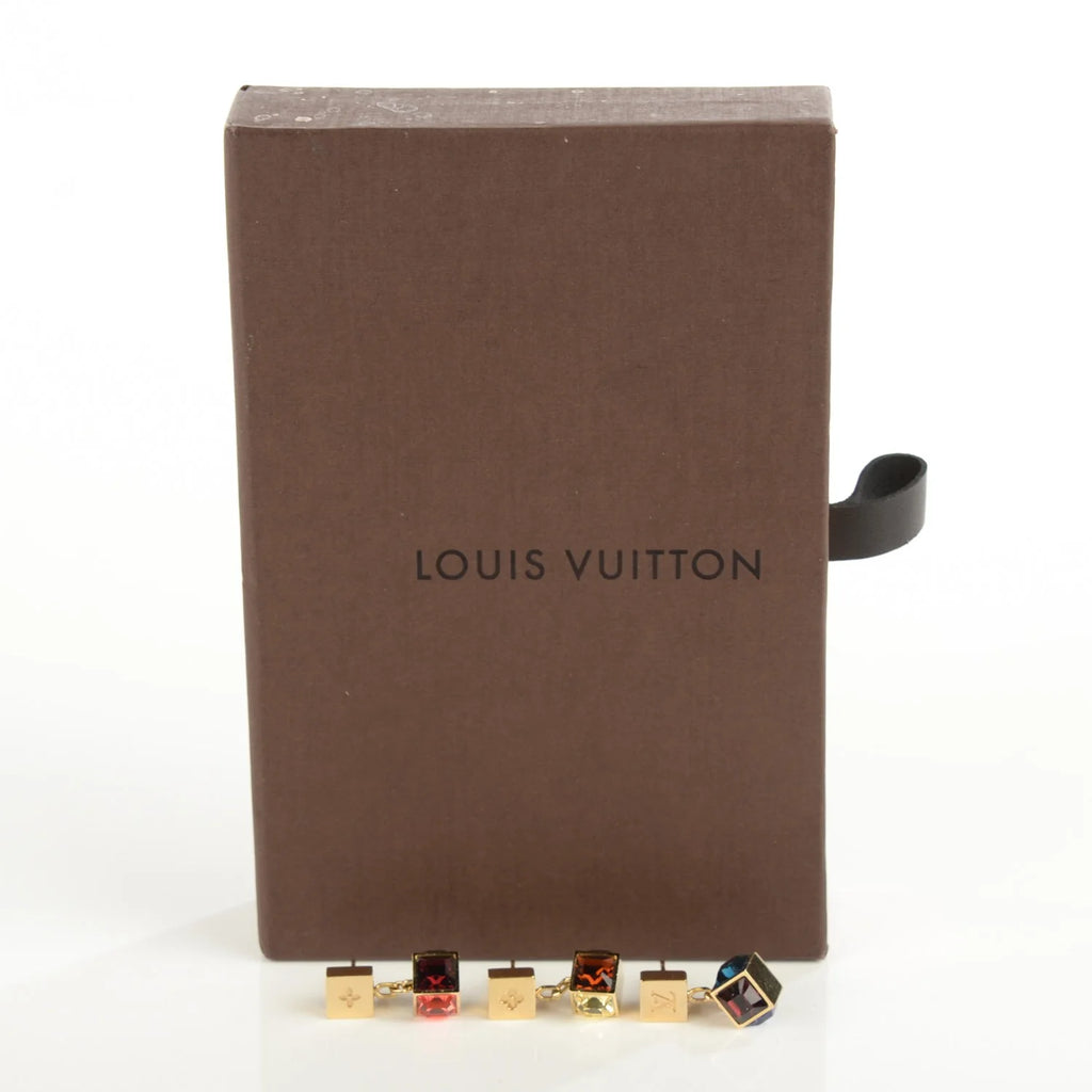 Louis Vuitton Swarovski Gamble Earring Set Sunset Gold twins LDJ4469