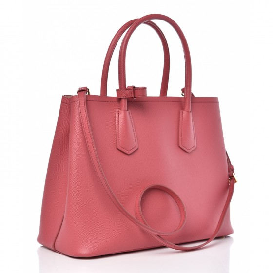 Cuir Double Tote Saffiano Leather Medium Twins