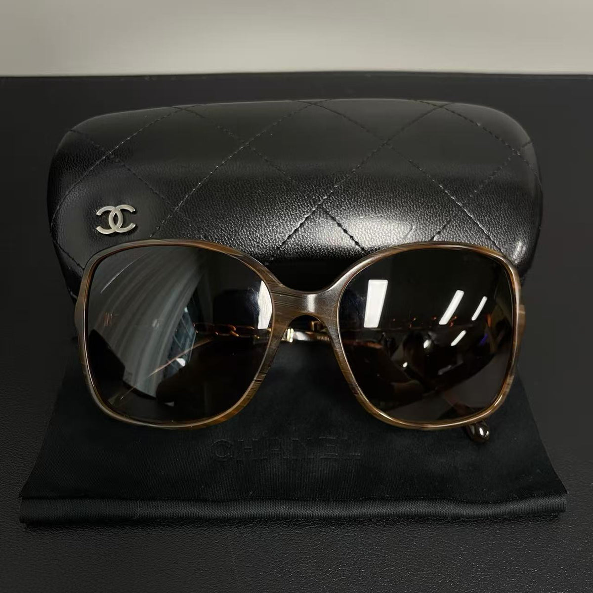 Chanel Interlocking CC Logo Sunglasses Twins LDZ1562