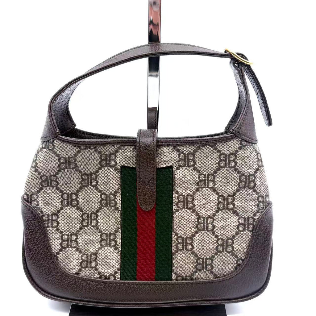Balenciaga × Gucci The Hacker Project Jackie 1961 Hobo BB Coated Canvas Mini