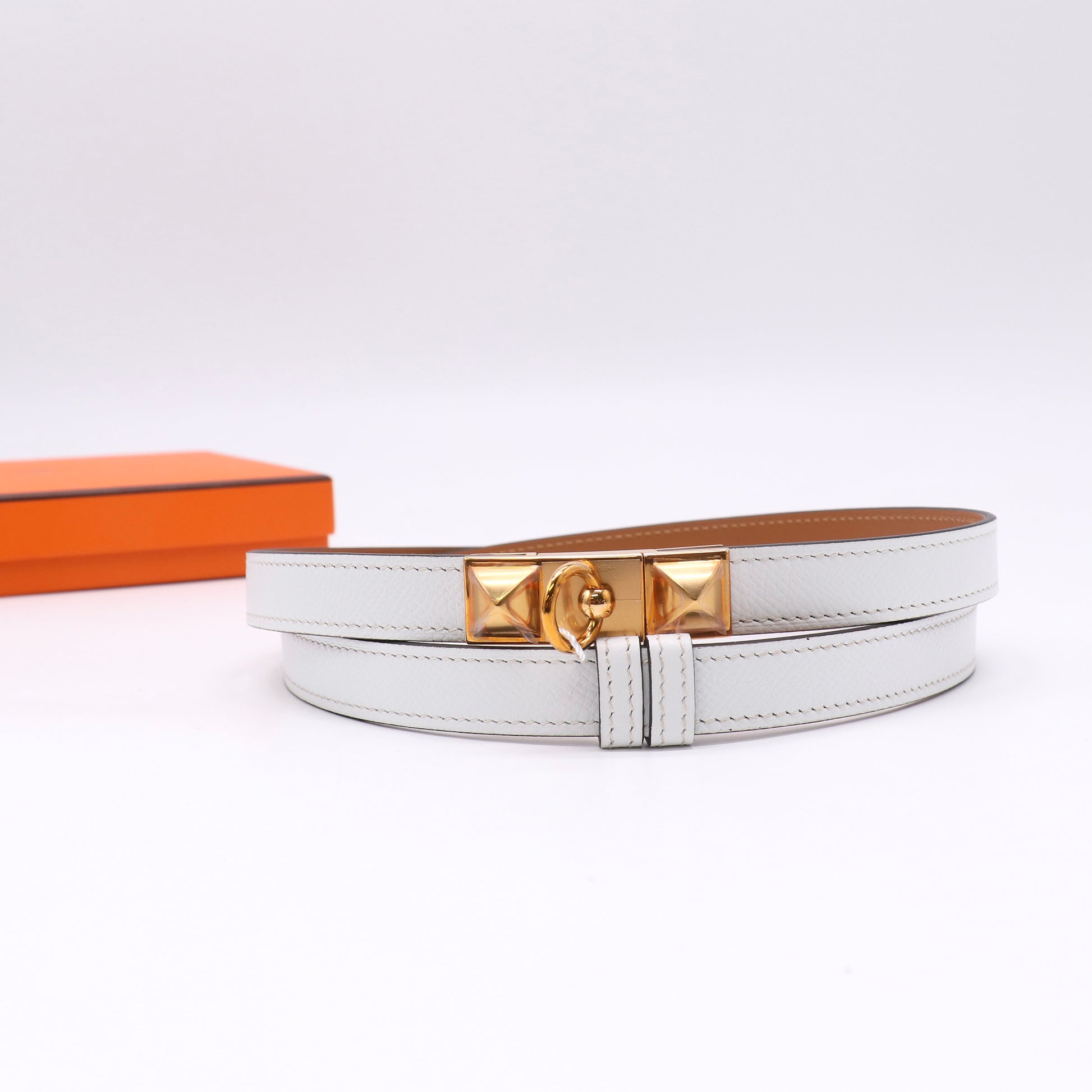 18 mm Epsom Leather Kelly Belt Twins  LDZ710