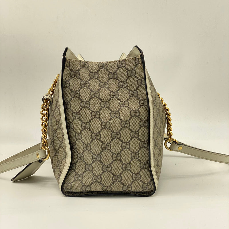 Gucci Padlock Chain Tote GG Coated Canvas Medium