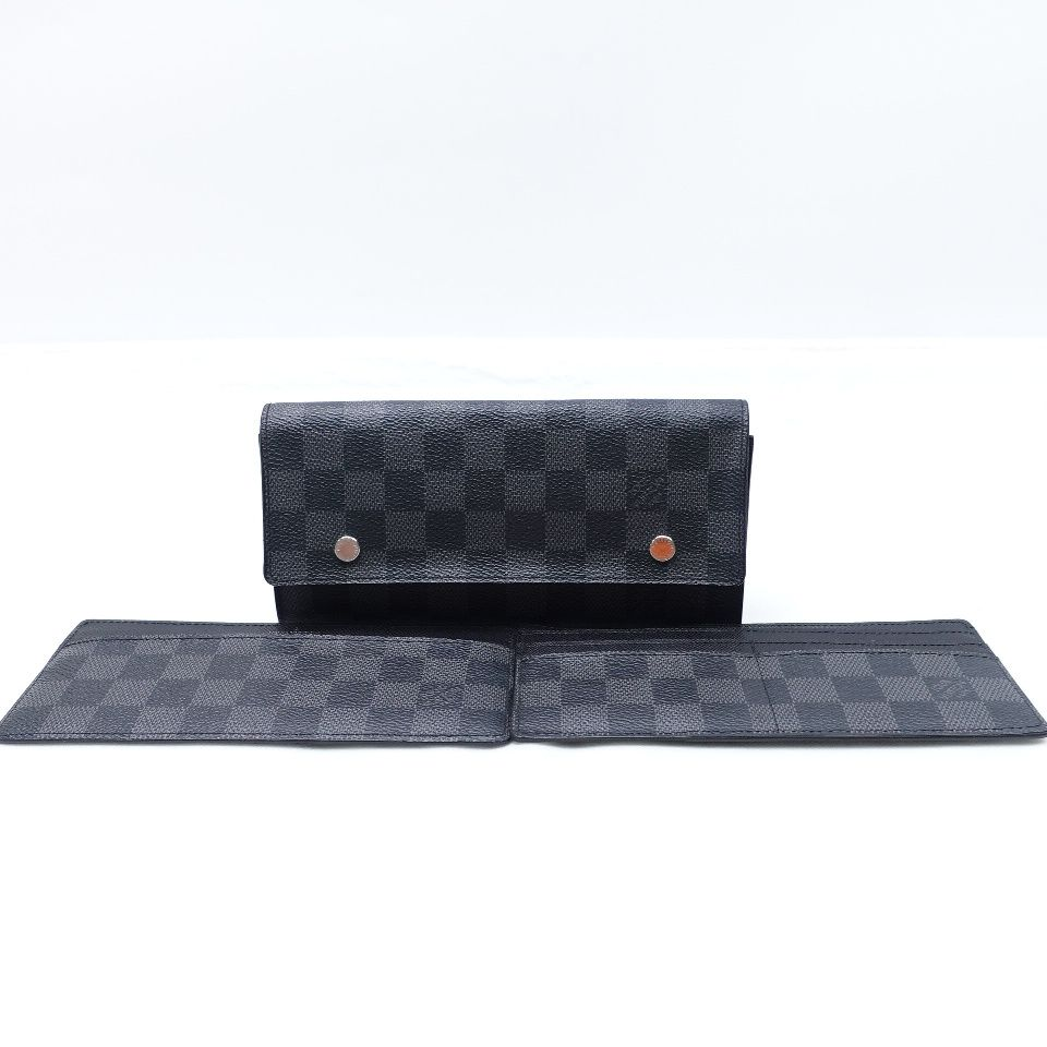 Damier Long GM Graphite Double snap Portefeuille wallet