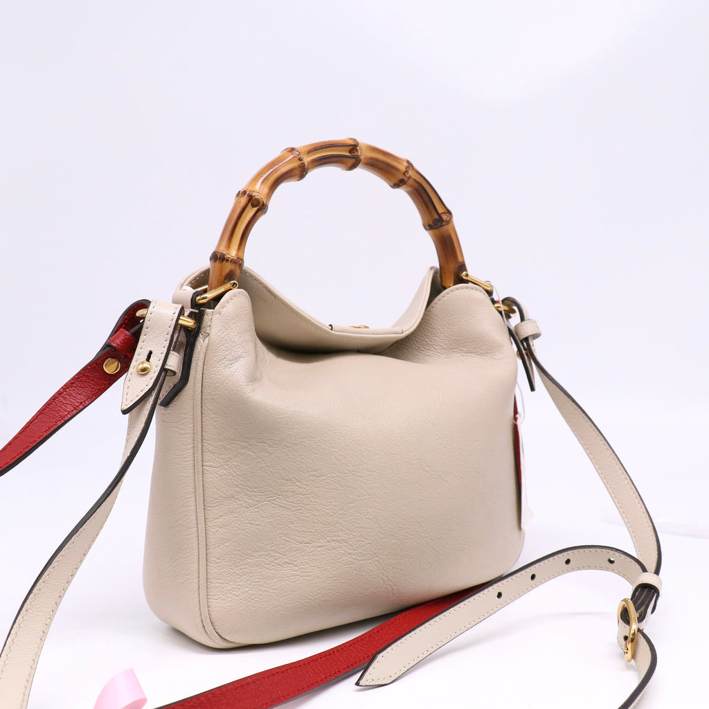 Diana NM Bamboo Shoulder Bag Leather Small Twins LDJ6754