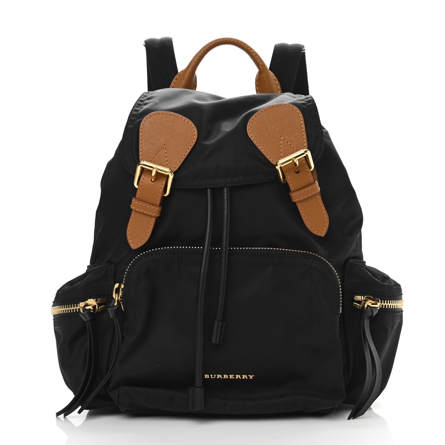 Nylon Medium Rucksack Backpack Black twins