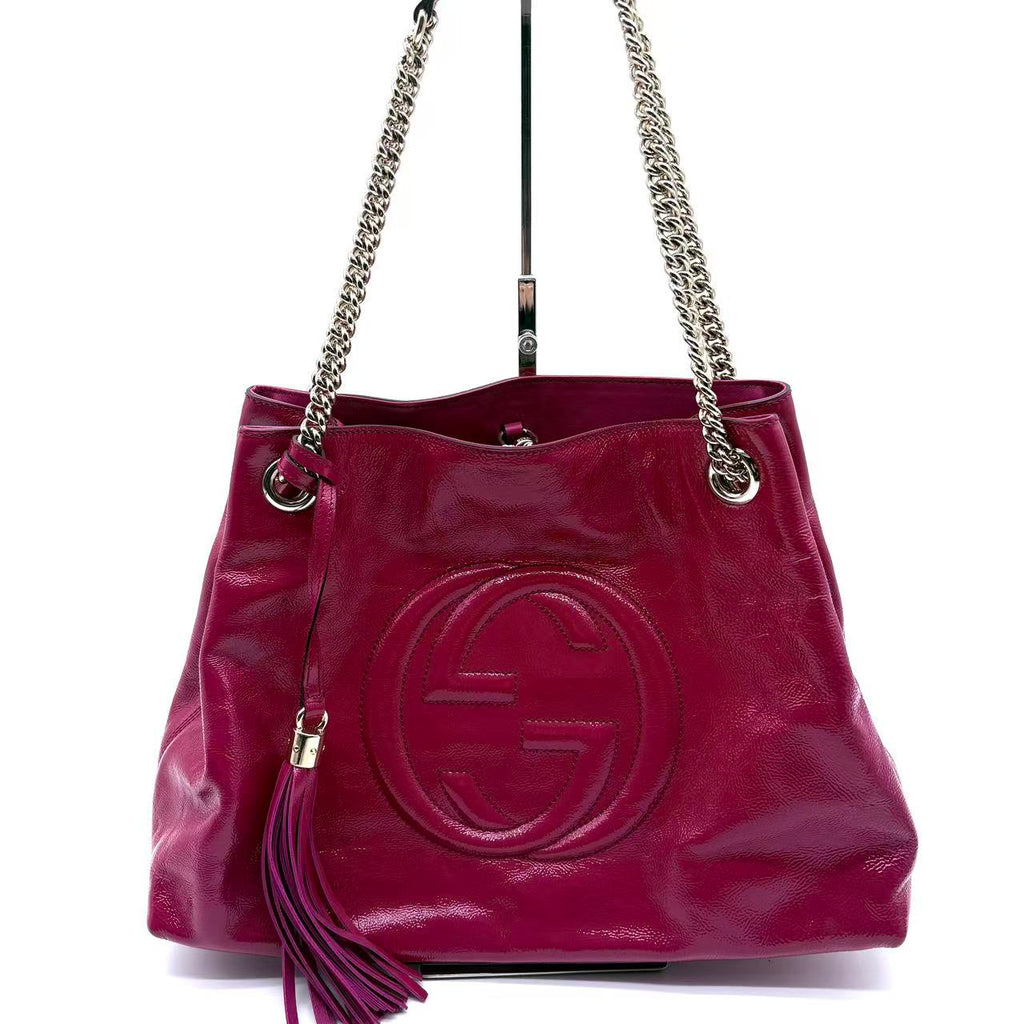 Soho Chain Strap Shoulder Bag Leather Medium