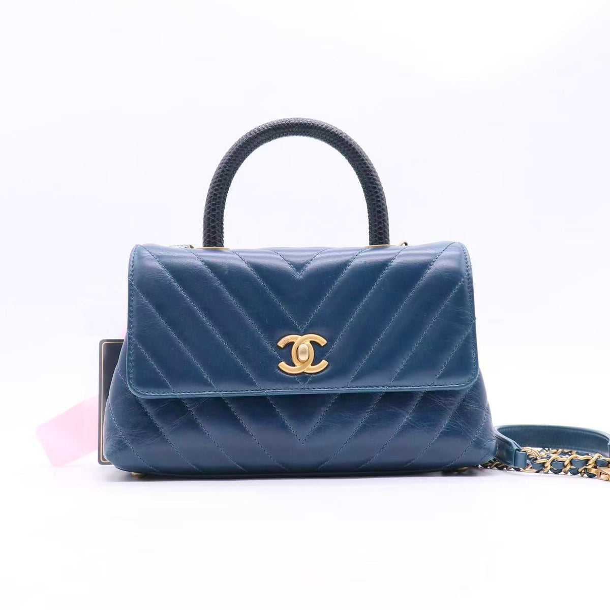 Chanel Lizard-Trimmed Mini Coco Handle Bag  LDZ1699