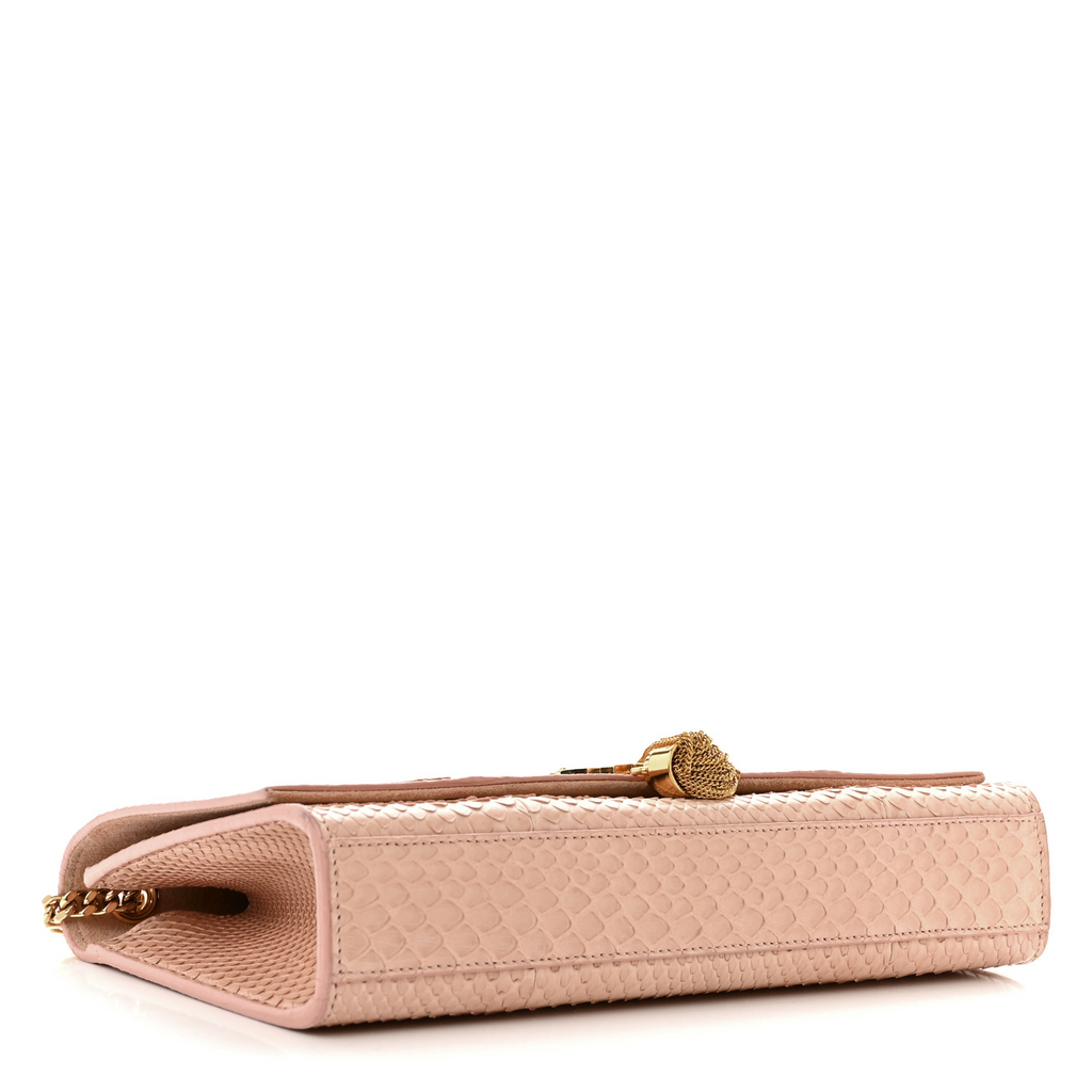 Classic Monogram Tassel Crossbody Bag Python Embossed Leather Medium