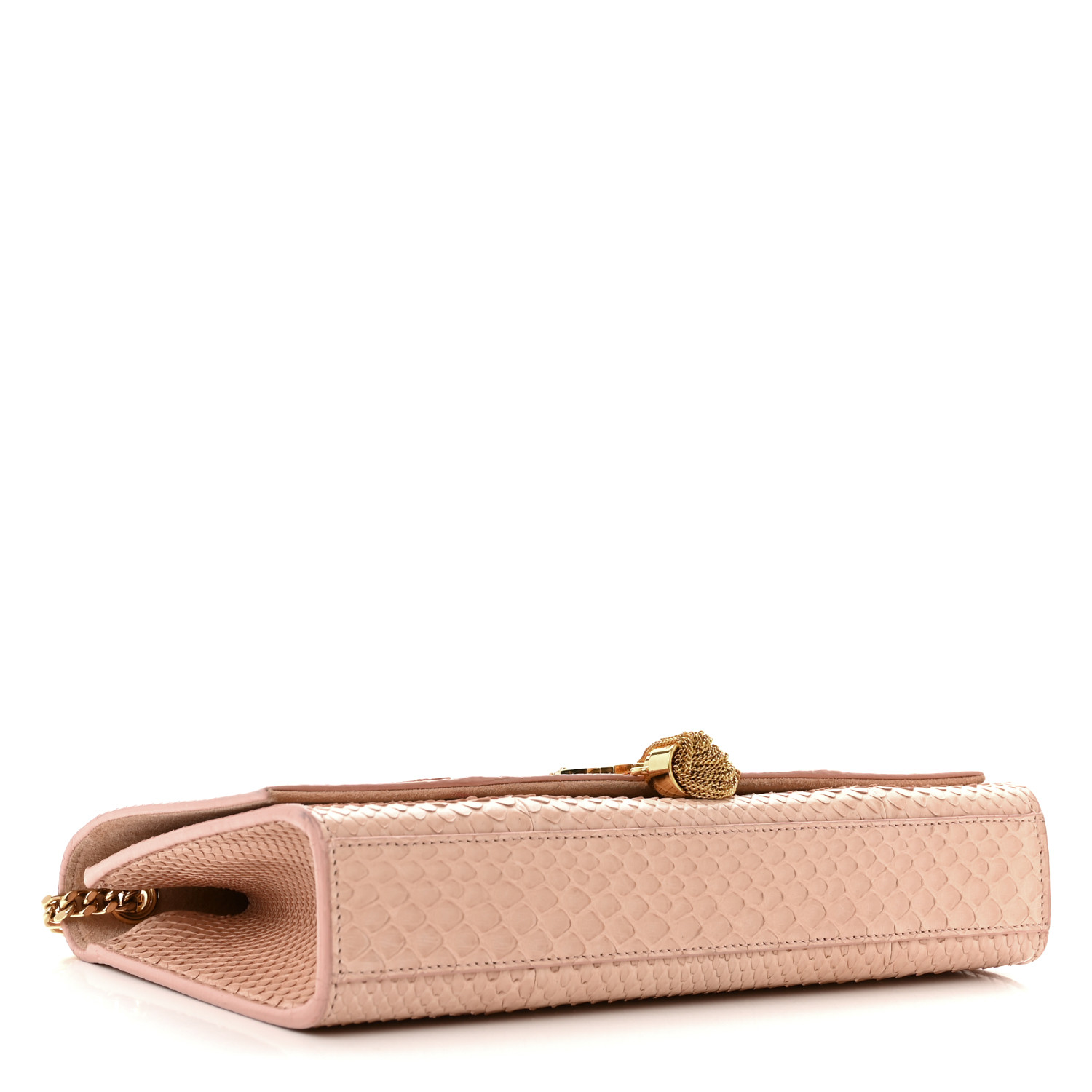 Classic Monogram Tassel Crossbody Bag Python Embossed Leather Medium