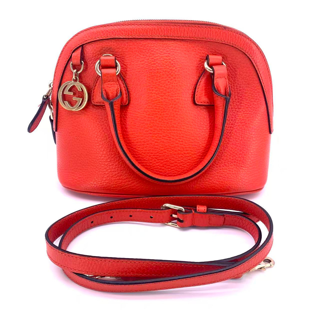 Mini Leather GG Charm Dome satchel