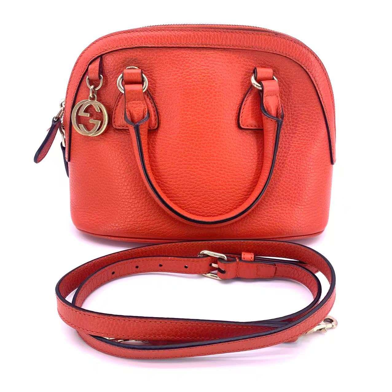 Mini Leather GG Charm Dome satchel
