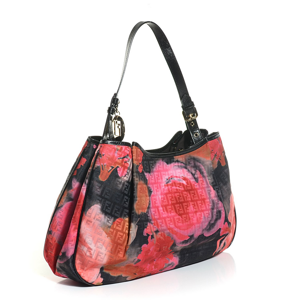 Floral Shopper Tote Printed Zucca Canvas Large Twins