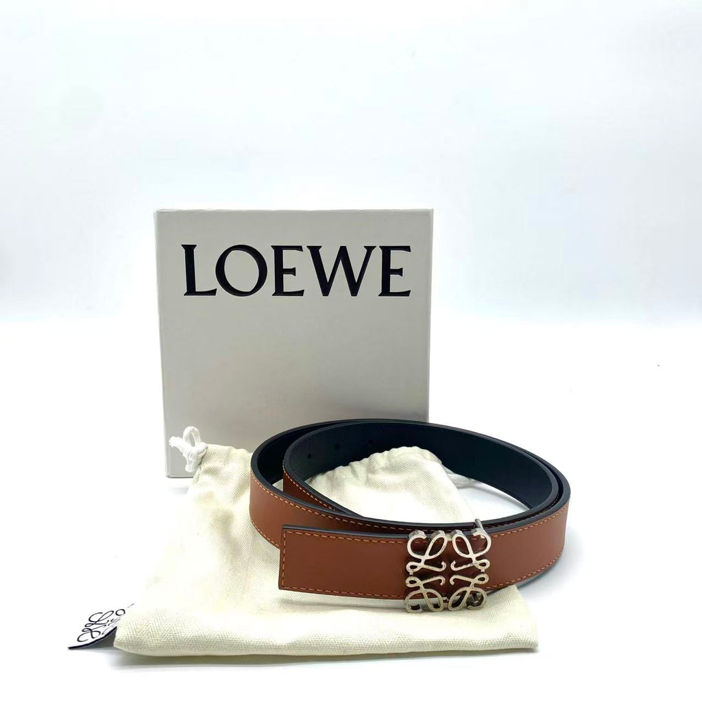 Anagram reversible leather belt